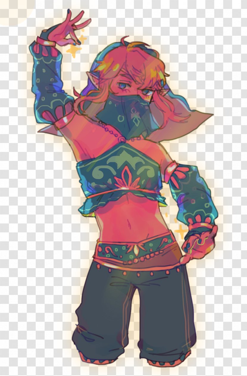 Legend Of Zelda Breath The Wild Costume - Style Magenta Transparent PNG