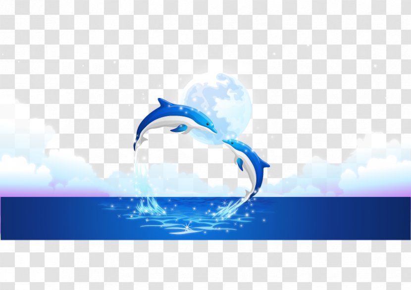 Cartoon Illustration - Logo - Vector Dolphin Kiss Transparent PNG