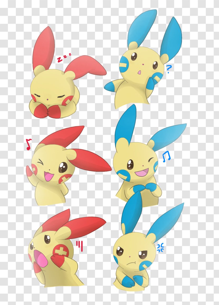 Minun Plusle Pokémon Rabbit Luxray - Frame - Pokemon Transparent PNG
