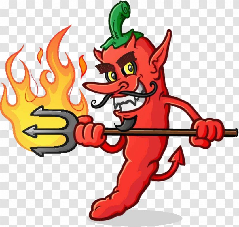 Chili Con Carne Pepper Cartoon - Food - Satan Transparent PNG