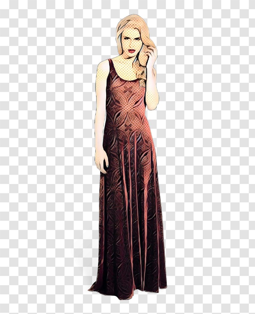 Clothing Dress Gown Maroon Brown - Formal Wear - Velvet Transparent PNG