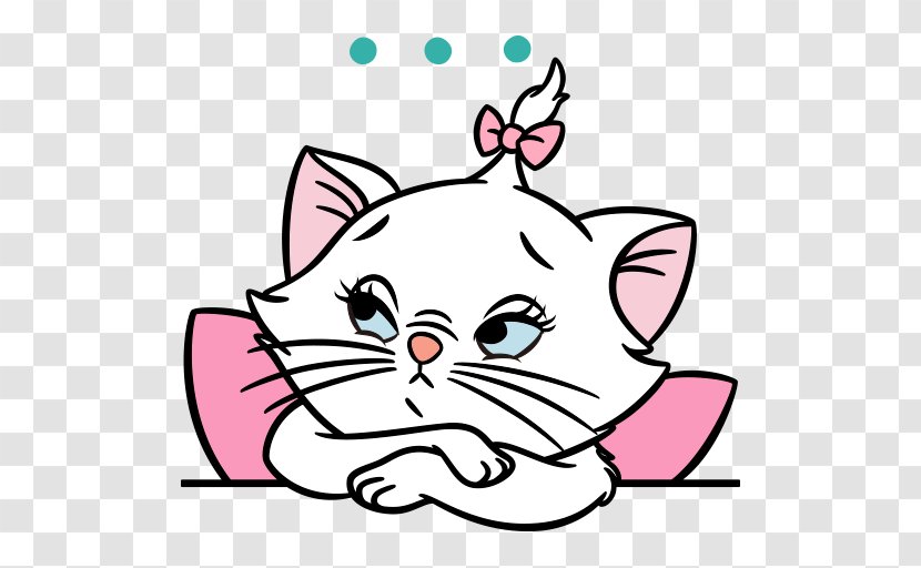 Whiskers Kitten Sticker Domestic Short-haired Cat - Cartoon Transparent PNG
