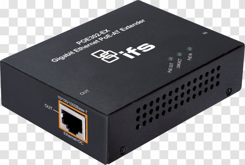 Power Over Ethernet Gigabit Small Form-factor Pluggable Transceiver IEEE 802.3at - Electronics Accessory - Wireless Repeater Transparent PNG