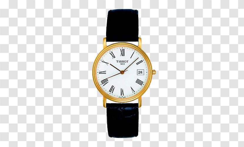 Tissot Watch Quartz Clock Leather Water Resistant Mark - Jewellery - Heart Series Male Gold-plated Transparent PNG