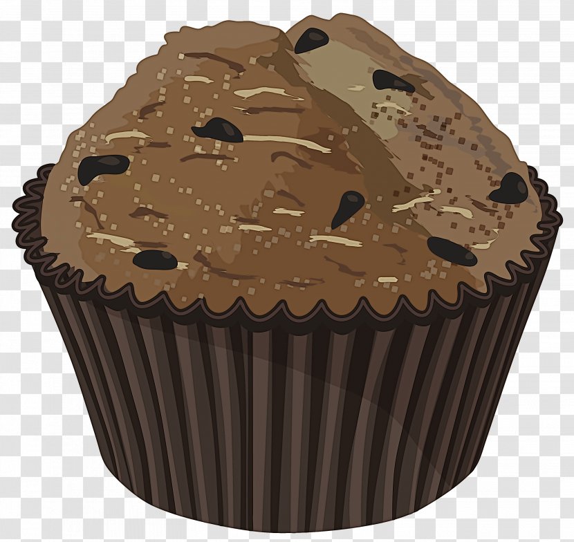 Muffin Cupcake Baking Cup Brown - Baked Goods - Cake Chocolate Chip Transparent PNG