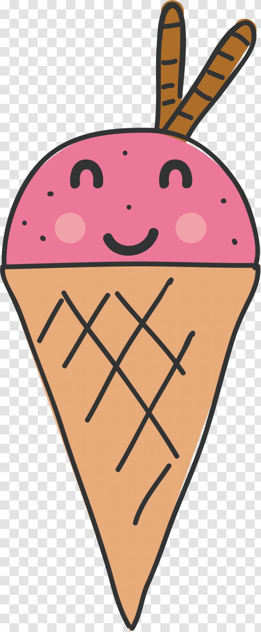 Strawberry Ice Cream - Vector Chocolate Transparent PNG