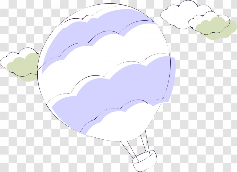 Hot Air Balloon Cartoon Illustration - Silhouette - Purple Decorative Pattern Transparent PNG