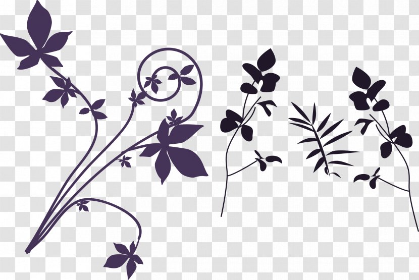 Flower - Tree - Silhouettes Of Leaves Vector Transparent PNG