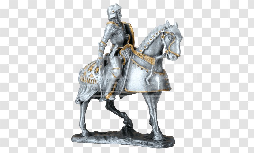 Middle Ages Horse Knight Crusades Equestrian - Figurine - Sculpture Transparent PNG