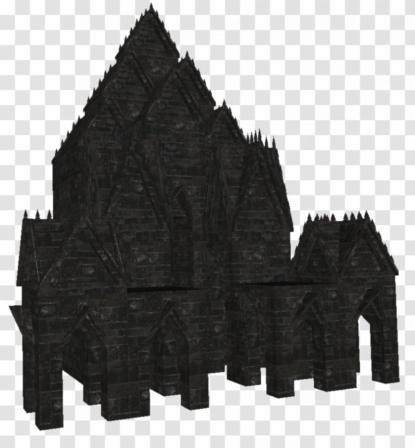 Middle Ages Facade Medieval Architecture White - Monochrome - Warcraft Transparent PNG