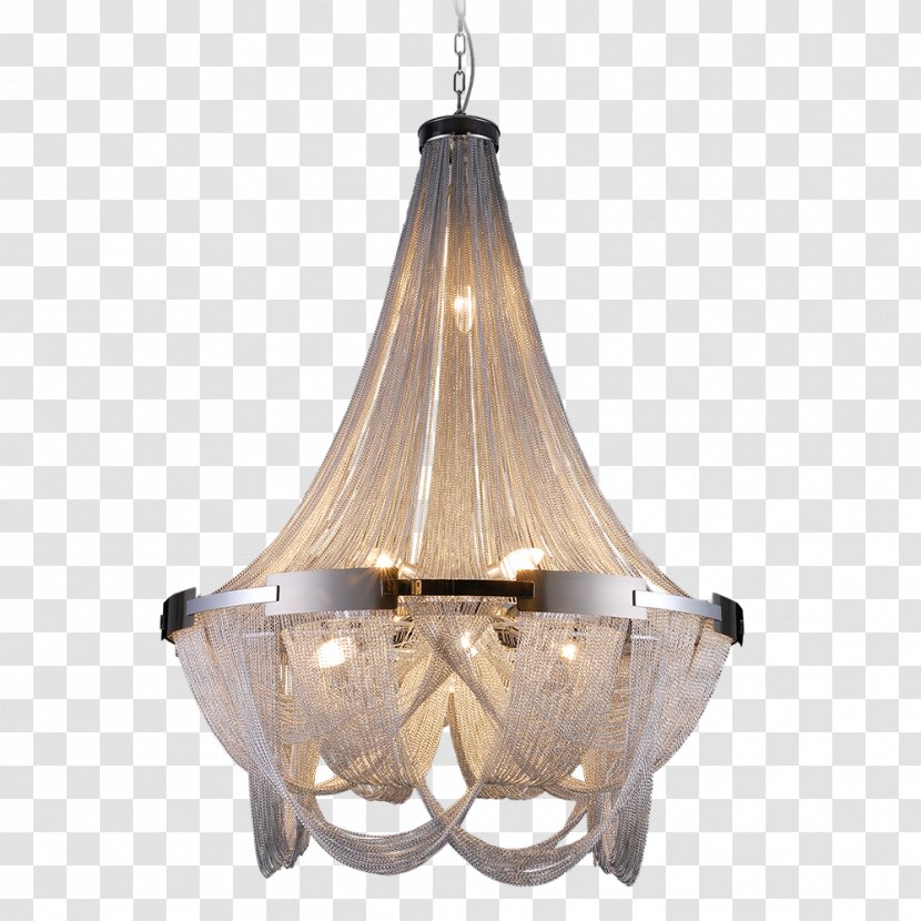 Light Silver Metal Lamp Chandelier Transparent PNG