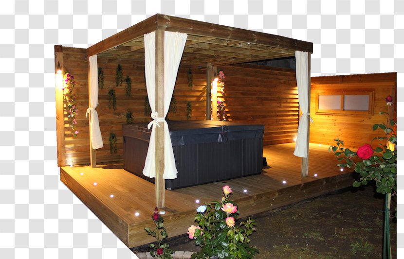Hot Tub Roof Pergola Deck Terrace - Woodplastic Composite - Wood Transparent PNG