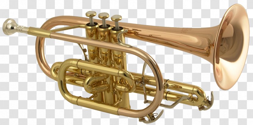 Cornet Trumpet Brass Instrument Musical Bore - Heart Transparent PNG