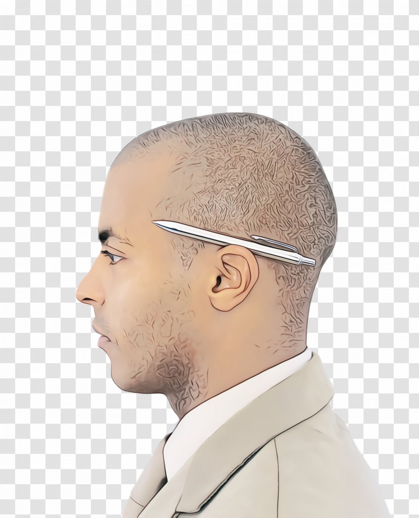 Hair Face Ear Chin Head - Paint - Neck Skin Transparent PNG