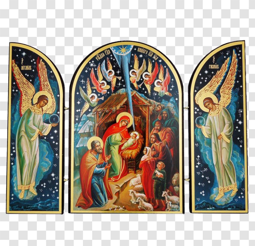 Christmas Nativity - Middle Ages - Style Mural Transparent PNG