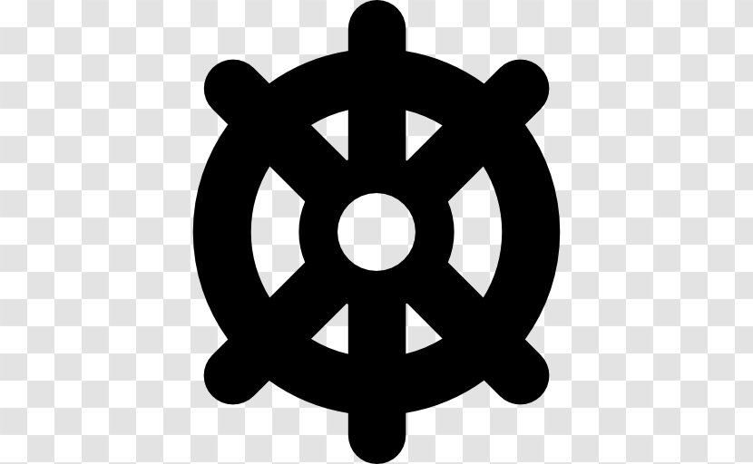 Business Symbol - Black And White - Ship Helm Transparent PNG