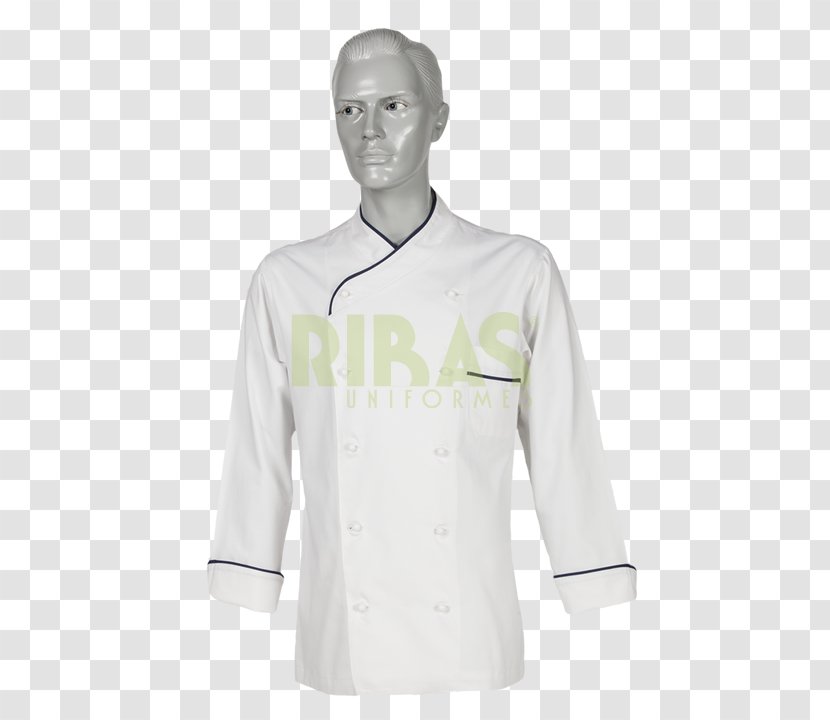 Chef's Uniform T-shirt Collar Outerwear Neck - Sleeve Transparent PNG