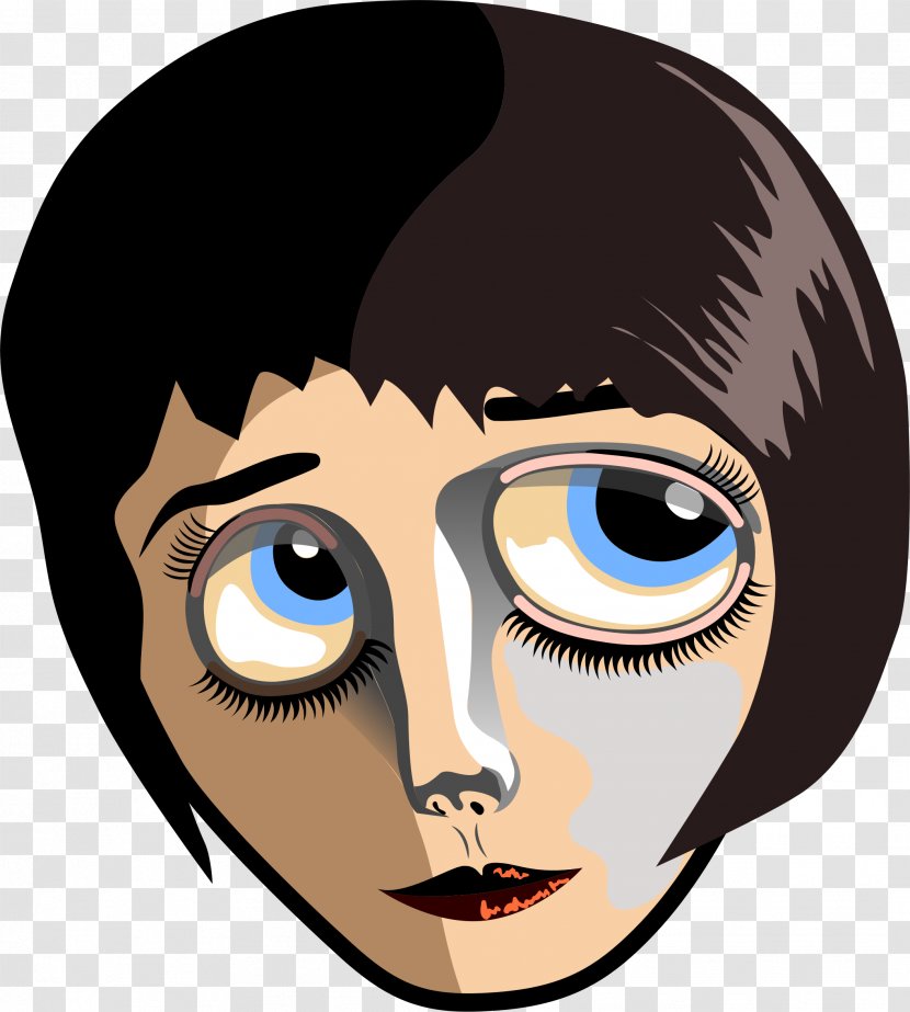 Eyebrow Illustration Clip Art Eyelash - Cartoon - Animegirl Icon Transparent PNG