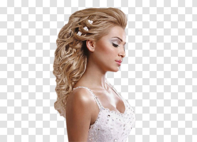 Hairstyle Fashion Wedding Long Hair - Coloring Transparent PNG