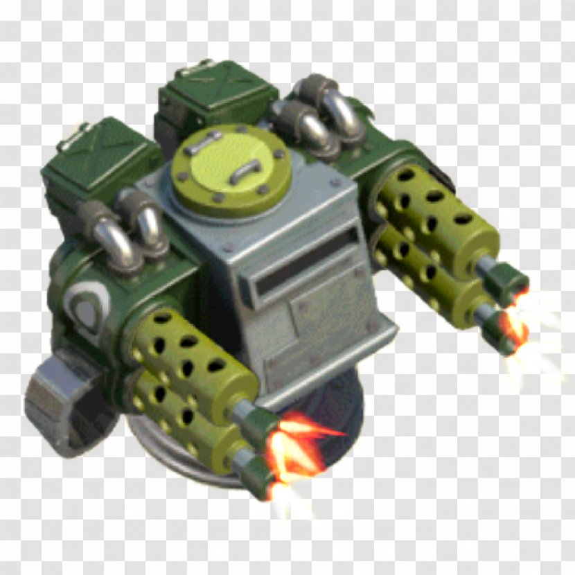 Boom Beach Clash Of Clans Machine Gun Firearm Weapon - Cartoon Transparent PNG