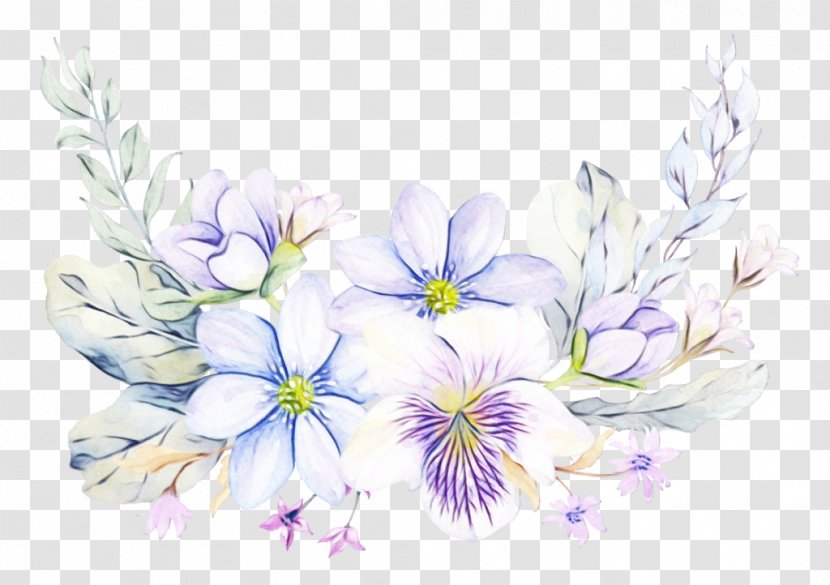 Purple Watercolor Flower - Violet - Perennial Plant Iris Transparent PNG