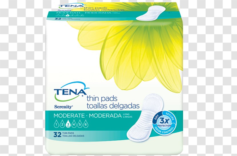 TENA Incontinence Pad Underwear Urinary Pantyliner - Cartoon - Super Absorbent Transparent PNG