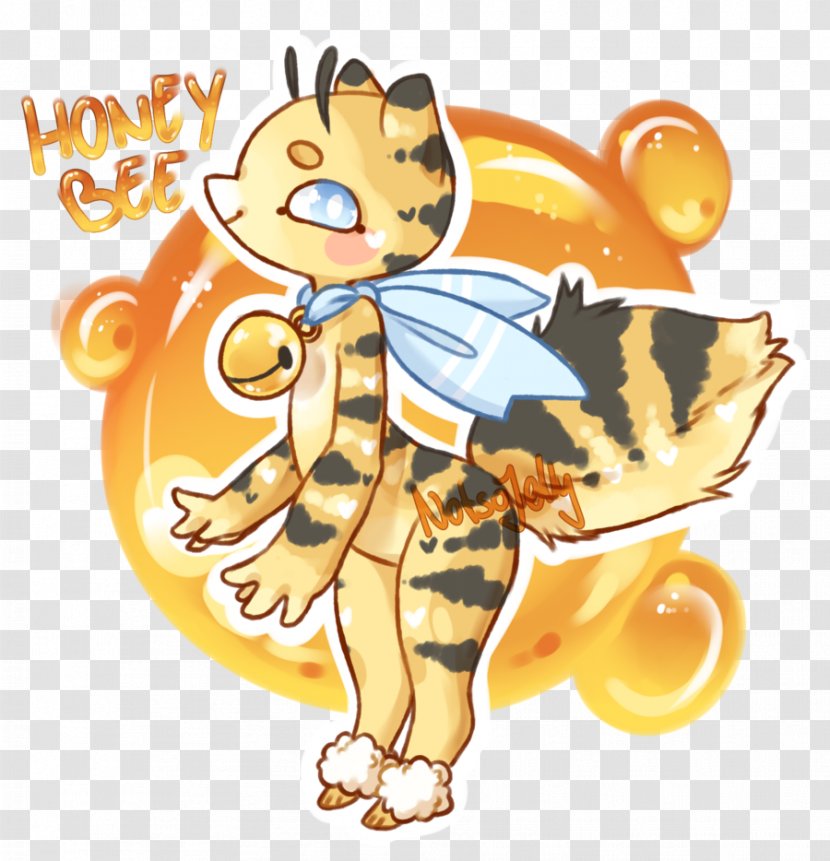Honey Bee Cat Tiger - Bees And Transparent PNG