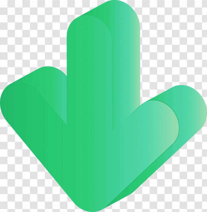 Green Symbol Hand Finger Logo Transparent PNG