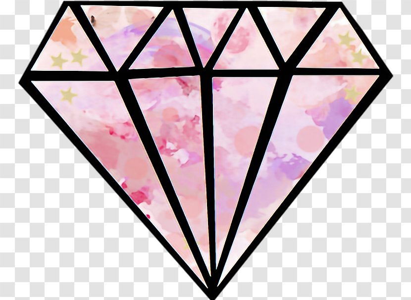 Bumper Sticker Decal Drawing Diamond - Redbubble - Petal Transparent PNG