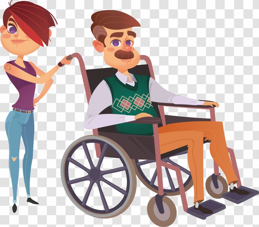 Physical Disability Wheelchair Illustration - Product Design - Walk In A Transparent PNG