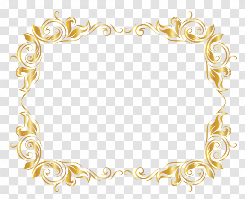 Picture Frames Clip Art - Gold Transparent PNG