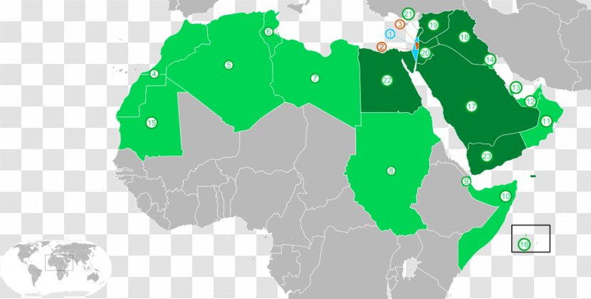 Orientalism Arab World Map - History Transparent PNG
