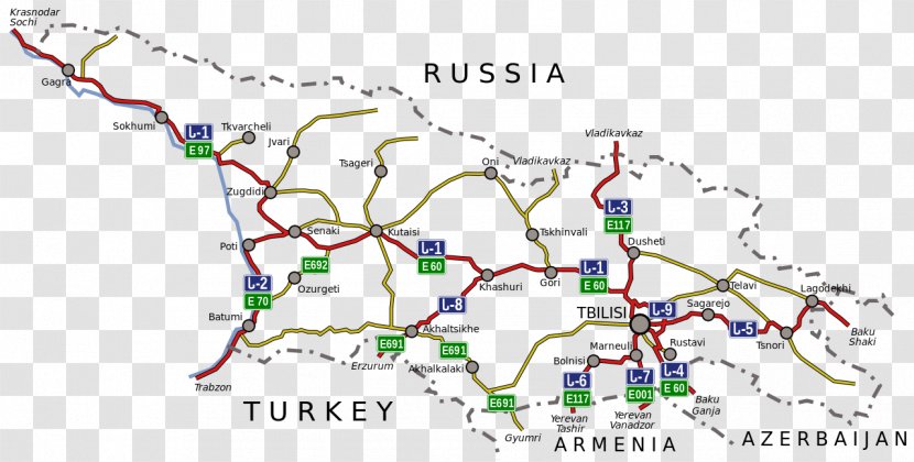 Roads In Georgia Road Map - City Transparent PNG