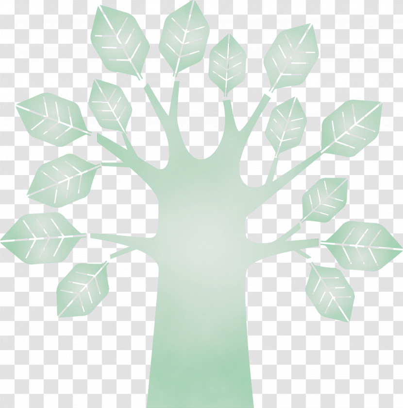 Green Leaf Tree Plant Hand Transparent PNG