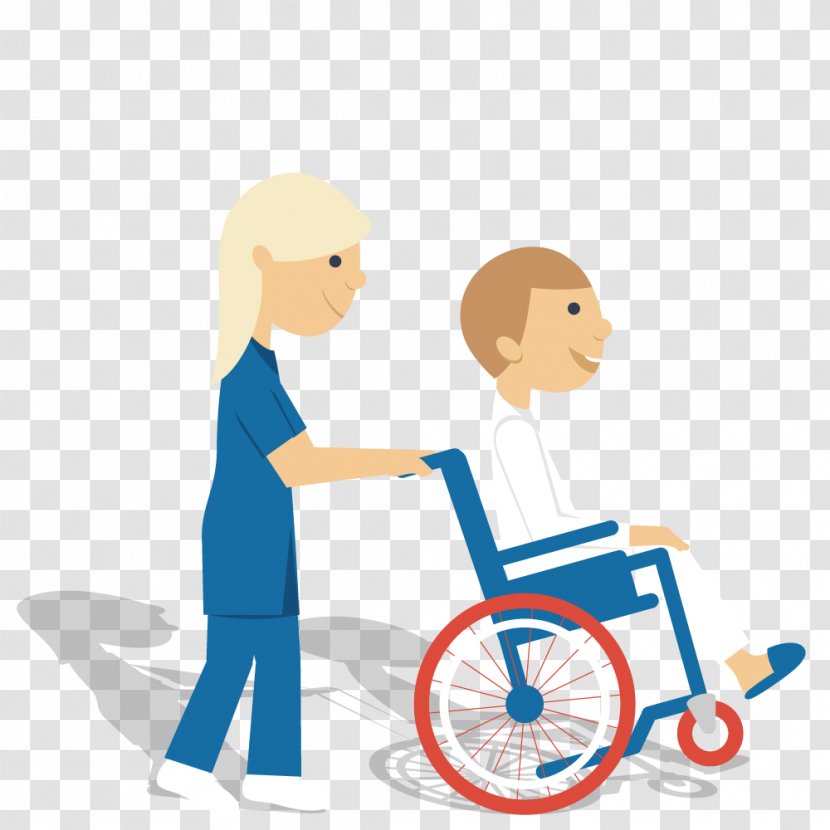 Patient Nursing Wheelchair - Preventive Healthcare - Vector Transparent PNG