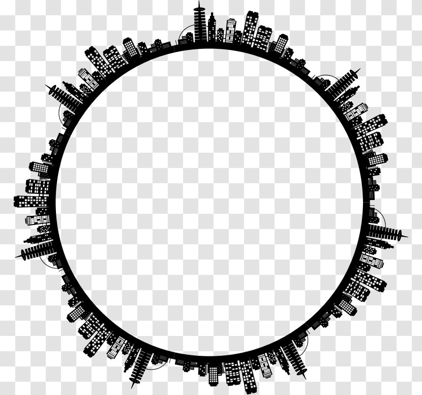 Circle Skyline Drawing Clip Art Transparent PNG