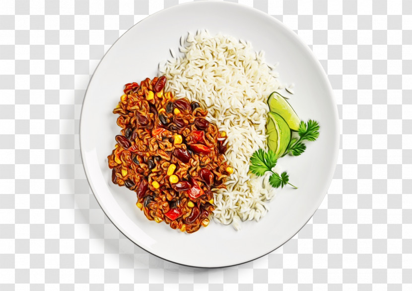 Picadillo Vegetarian Cuisine White Rice Basmati Dish Transparent PNG