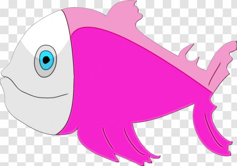 Fish Pink Cartoon Clip Art - Magenta - Tail Transparent PNG