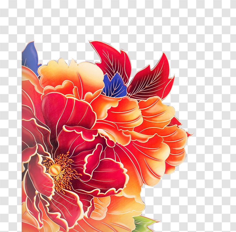 Download Computer File - Floral Design - Golden Peony Photos Transparent PNG