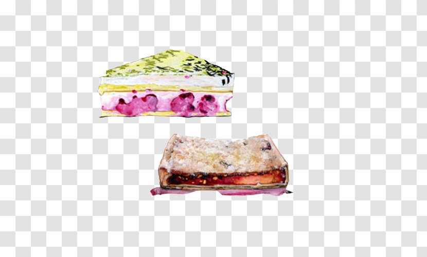 Cheesecake Butter Sandwich Illustration - Dessert - Bread And Hand Painting Transparent PNG