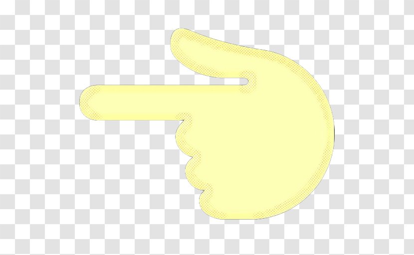 Yellow Hand Finger Thumb - Vintage Transparent PNG