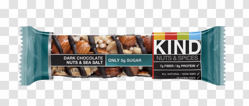 Chocolate Bar Kind Nut Salt - Sugar - Dark Transparent PNG
