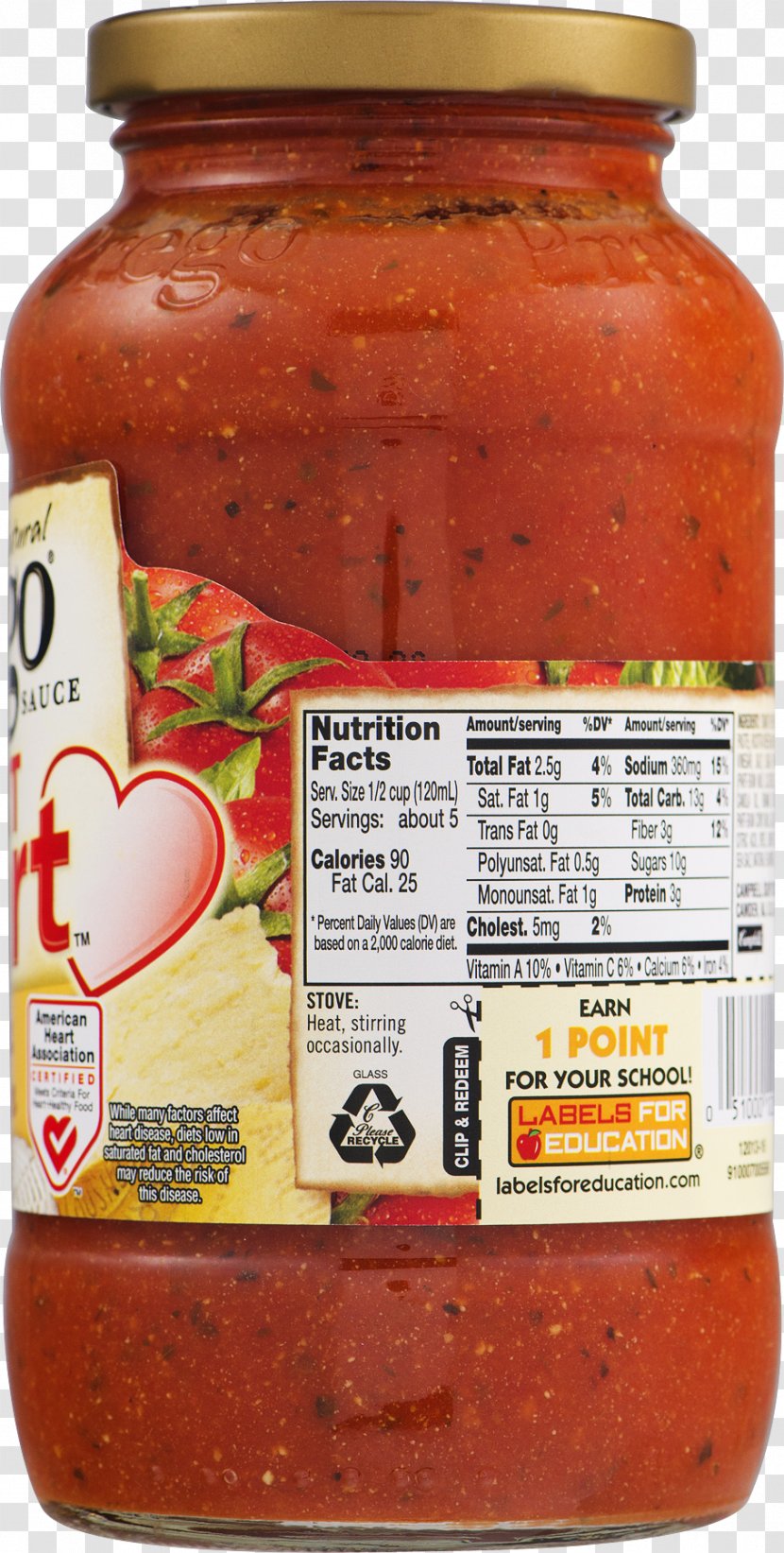 Campbell Soup Prego Heart Smart Italian Sauce Sweet Chili Chutney - Hot - Traditional Mill Transparent PNG