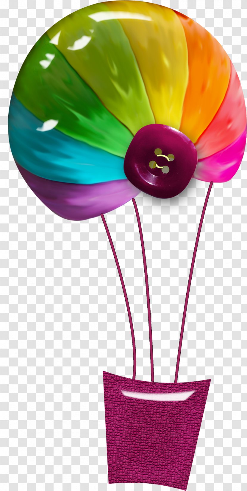 Hot Air Balloon Button - Scrapbooking - Conch Transparent PNG
