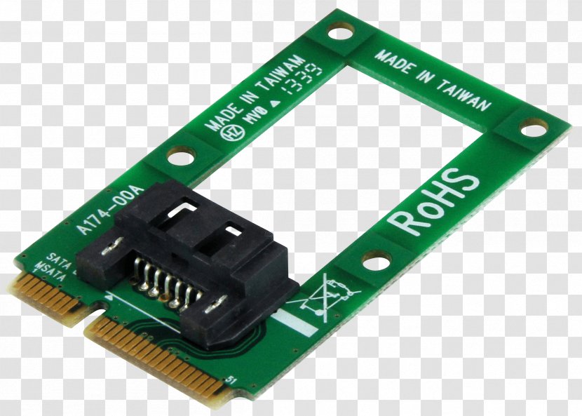 Serial ATA Solid-state Drive Mini PCI StarTech.com Express - Circuit Component - Computer Transparent PNG