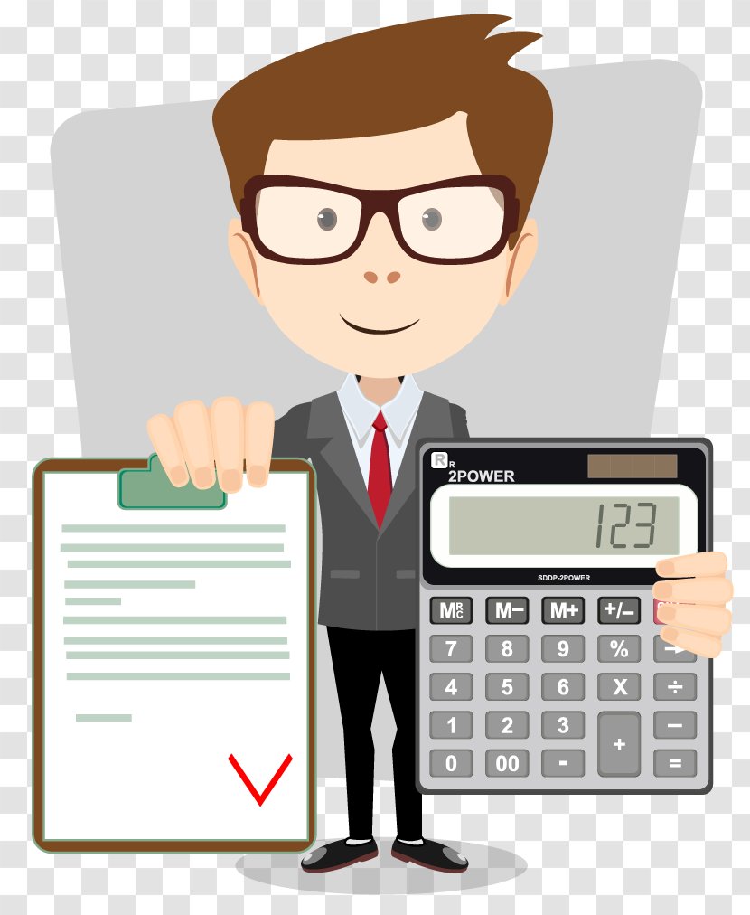 Accountant Accounting Clip Art - Glasses - Calculator Transparent PNG