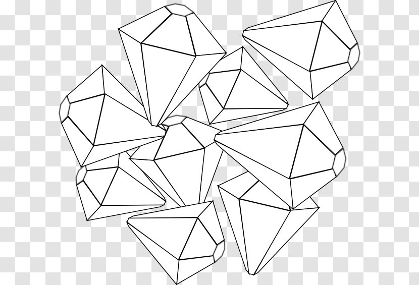 Paper Point Angle Line Art - White Gem Transparent PNG