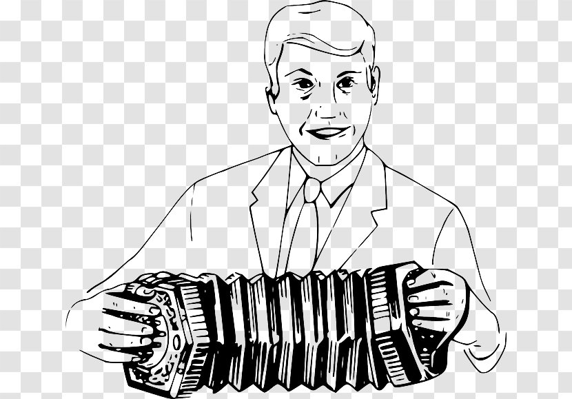 Drawing Musical Instruments Concertina Accordion - Heart Transparent PNG