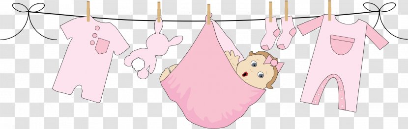 Infant Clothes Line Clothing Romper Suit Clip Art - Heart - Babu Clothesline Cliparts Transparent PNG