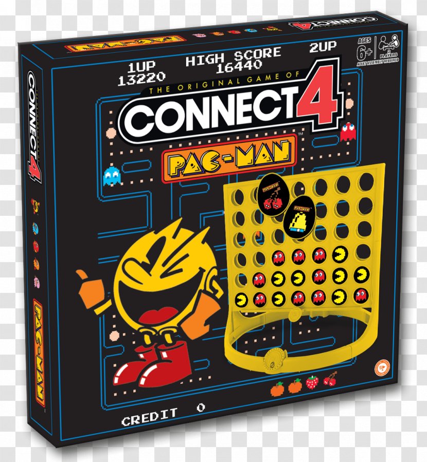 Pac-Man Battle Royale Connect Four Championship Edition Board Game - Arcade Transparent PNG